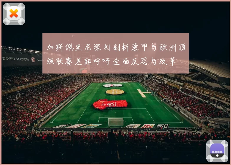加斯佩里尼深刻剖析意甲与欧洲顶级联赛差距呼吁全面反思与改革